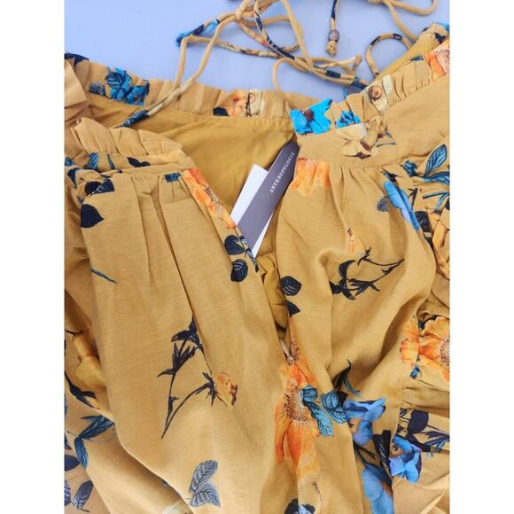 NWT Anthropologie Maeve High-Low Pleated-Trim Floral Dress Size 2 Maize #MD420 - Picture 13 of 14